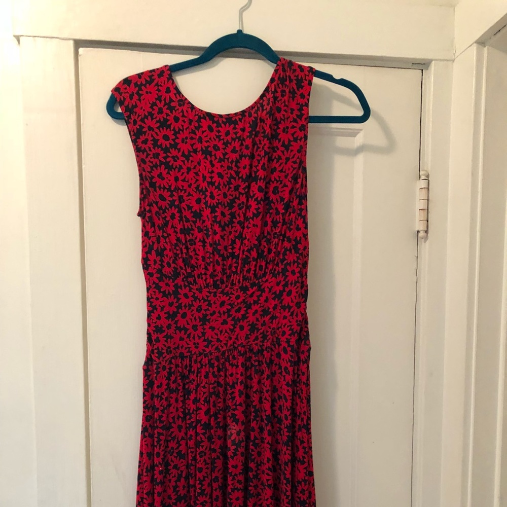 Anthropologie red dress